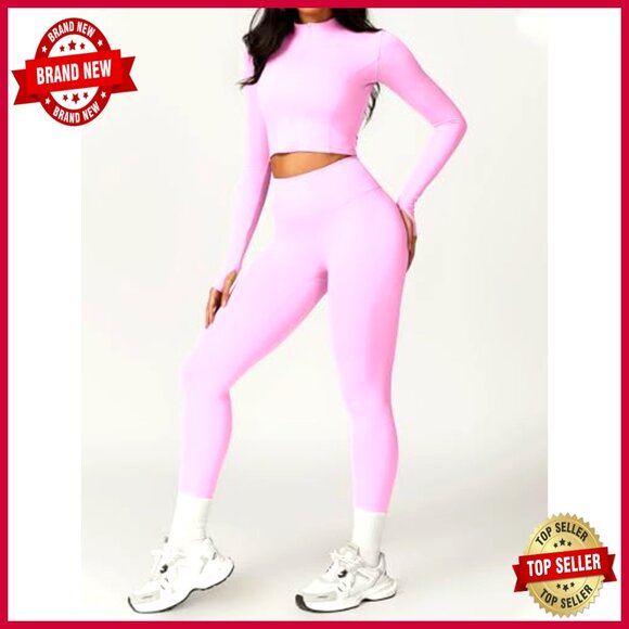 3-Piece Workout Set: Zip Jacket, Sports Bra, Tummy Control Leggings - Picture 5 of 7